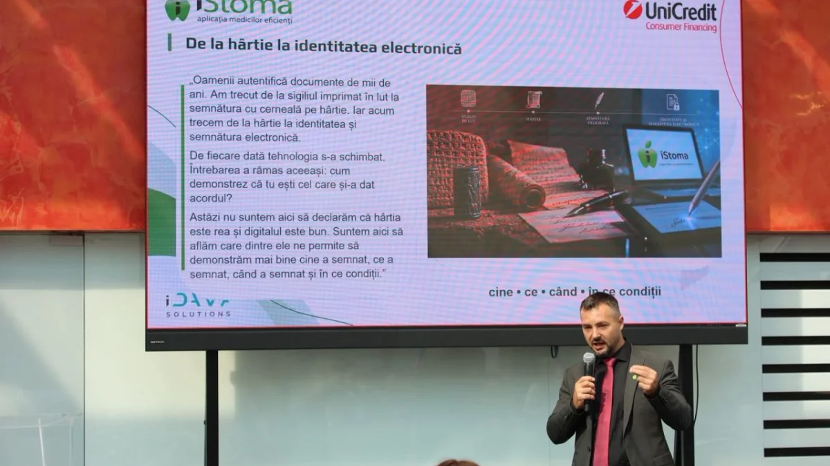 Semnătura electronică în stomatologie: iStoma și UniCredit Bank au dezbătut granița dintre mit și realitate juridică